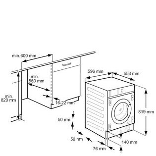 Lavadora-Secadora Integrable Zanussi ZWT71401WA 