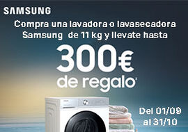 Samsung cashback lavado y lavasecado hasta 300 euros