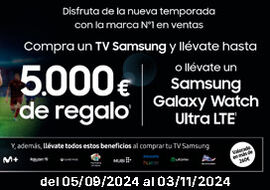 samsung TV cashback hasta 5000